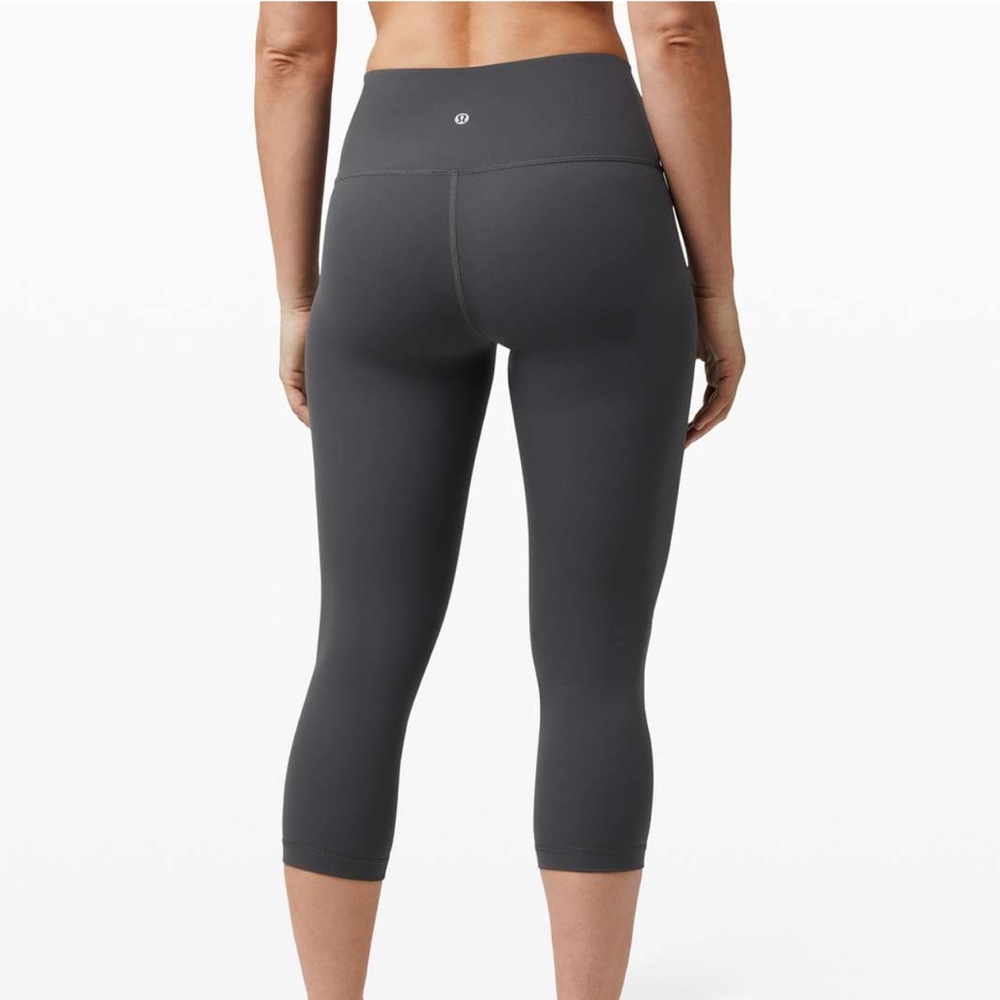 Lululemon Gray Wunder Under Crop Leggings